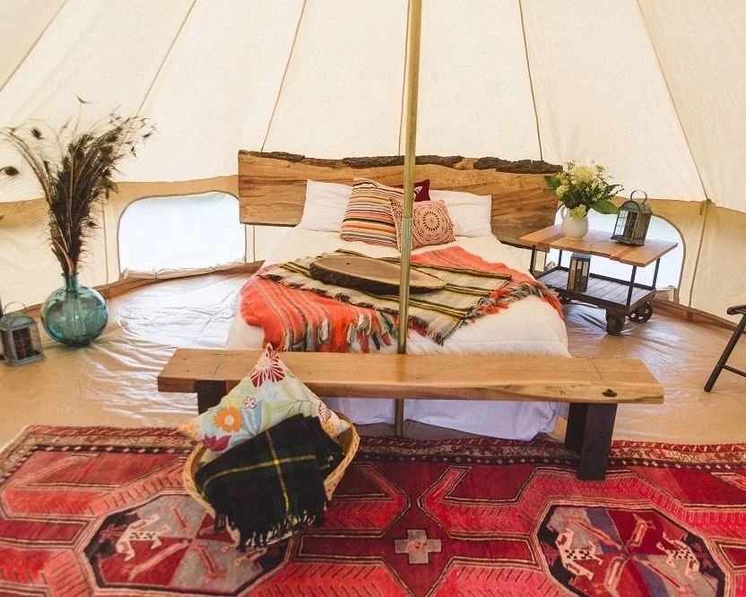 3M 4M 5M 6M Luxury Outdoor Glamping Bell Tent Camping Sites Canvas Cotton Oxford Yurt Tent