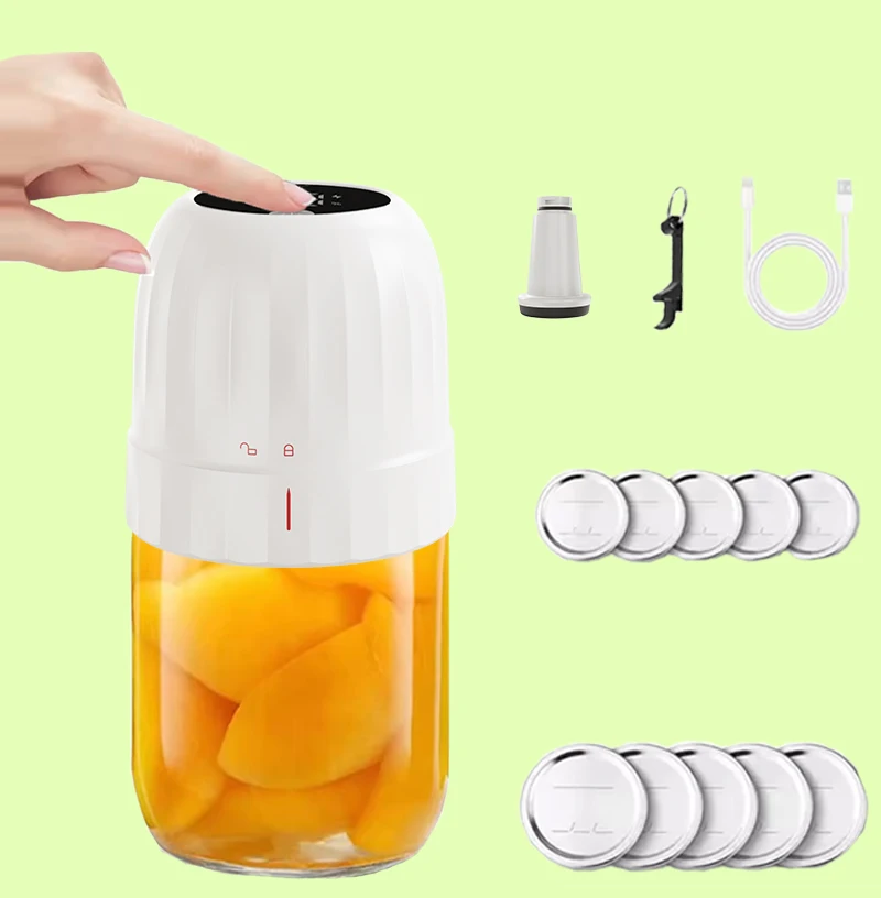 2024 best electric mason jar vacuum sealer kit for Wide Regular Mouth Mason Jars Food storage automatic vacuum sealer