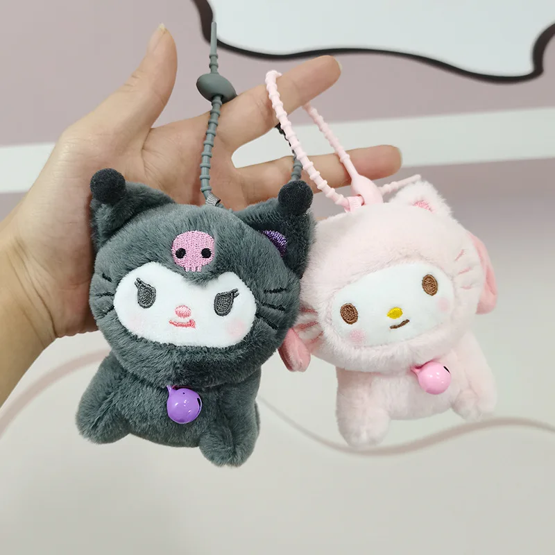 Kawaii Sanrios Anime My Dolls Sanrioo Dolls Cute Plush Doll Keychain Cartoon Plush Pendant Toy Keychain Gifts Custom
