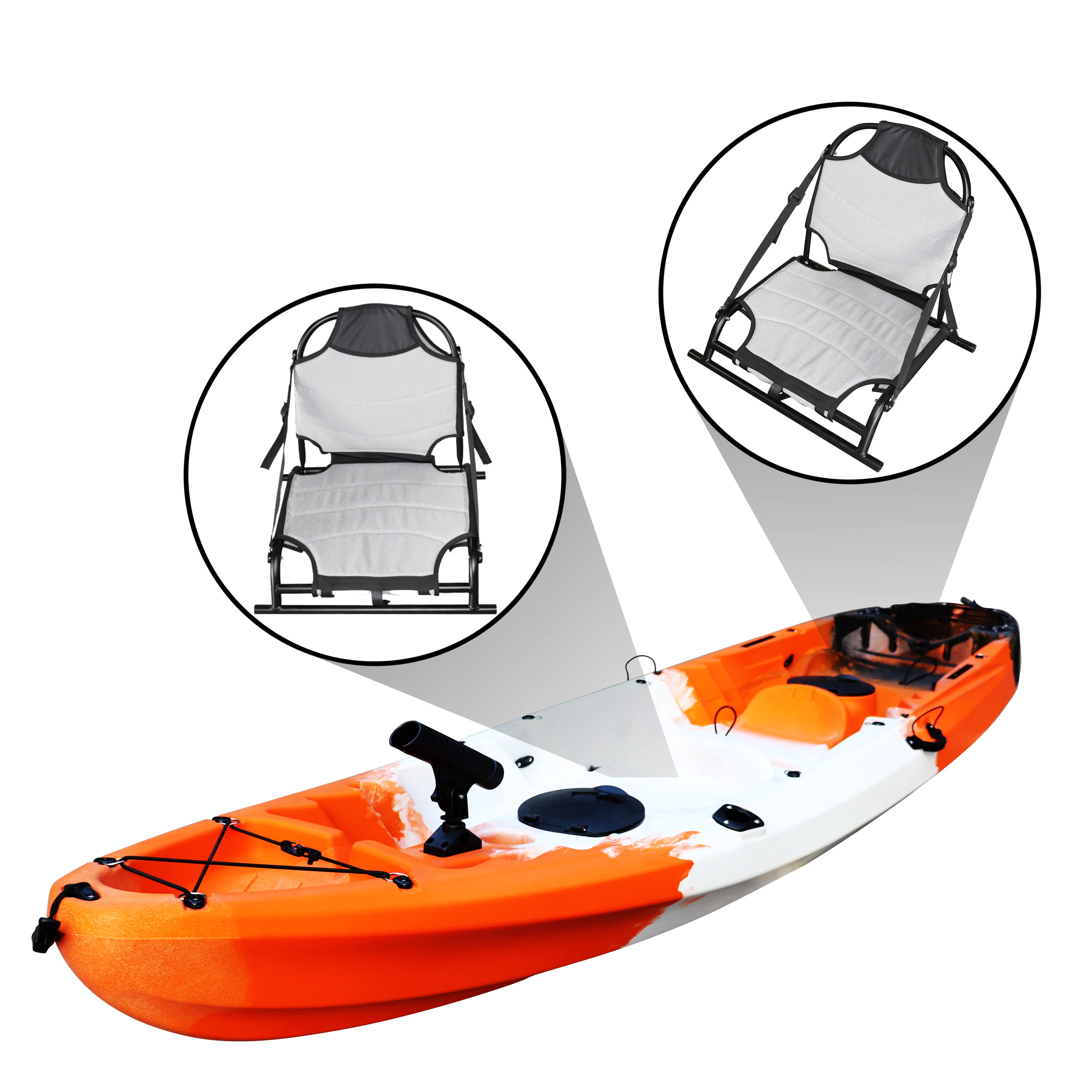 Factory Wholesale 12ft Paddle Plastic Sit On Top River Hdpe Double Seat  2 Person Kayak canoe/kayak