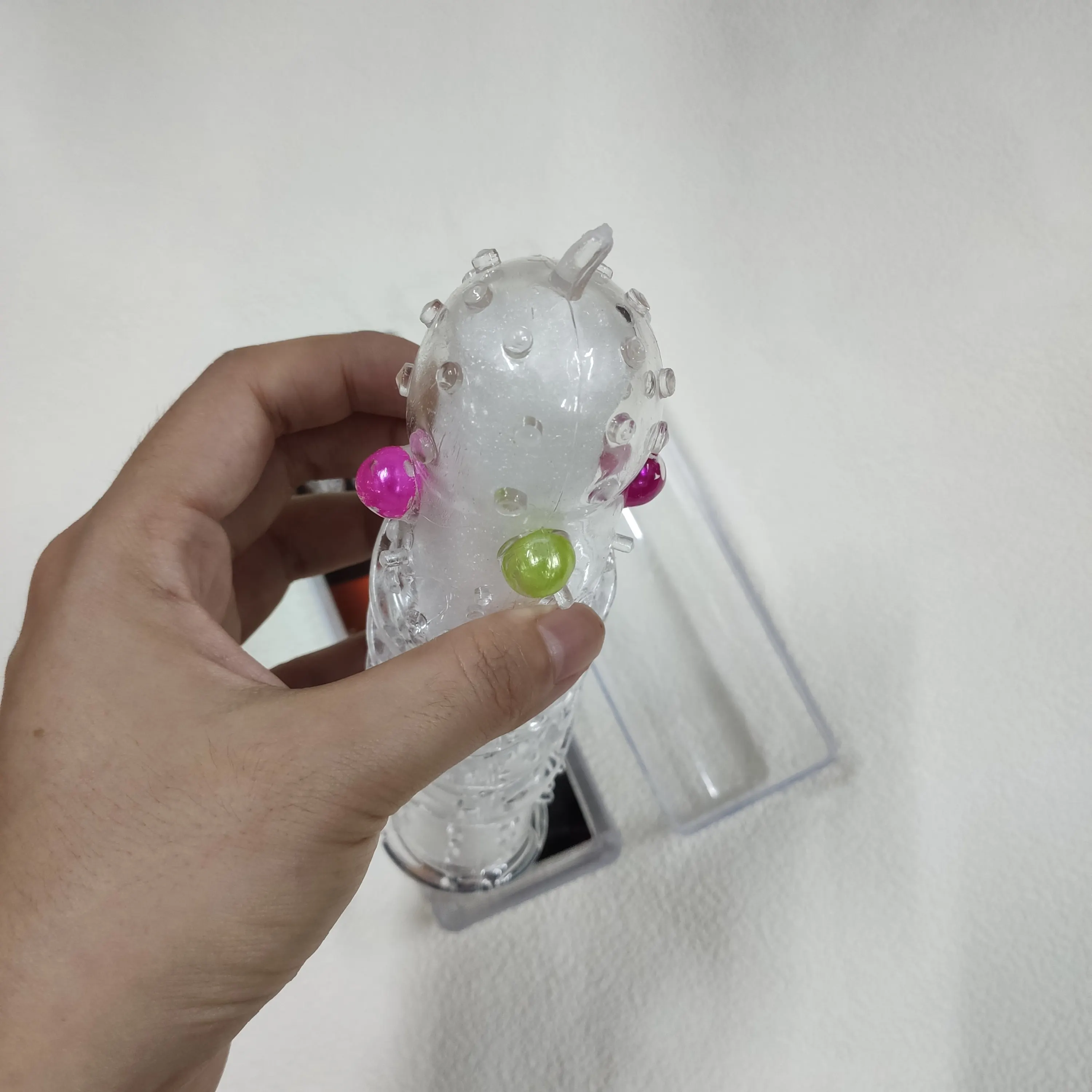 Crystal Pearl Reusable Delayed Ejaculation Men Dildo Cock Penis Sleeve Extension Enlargement Products