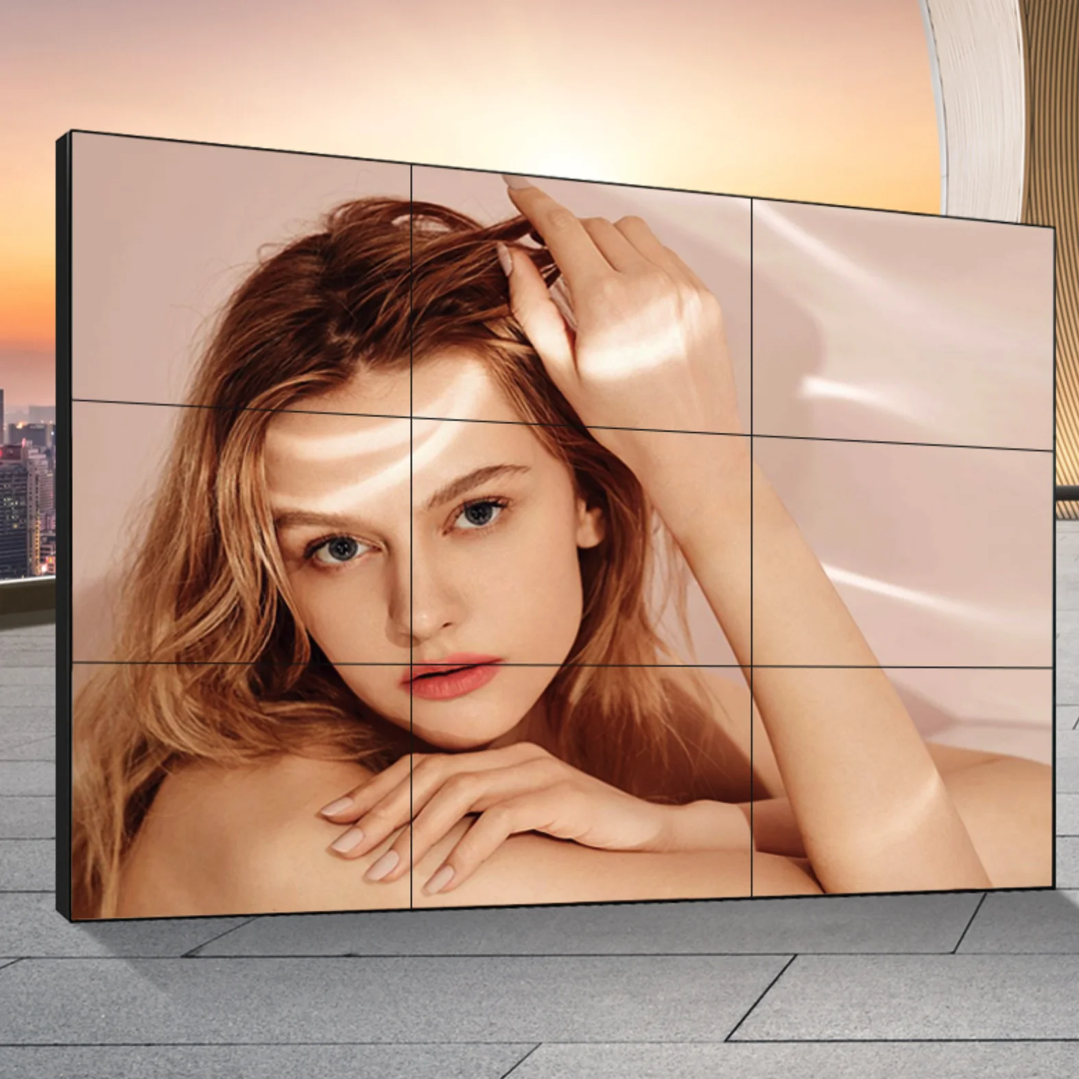 46 49 55 Inch Indoor Full Hd 3x3 Video Wall Monitor Ultra Narrow Bezel Lcd Video Wall 1080p Video Wall Display