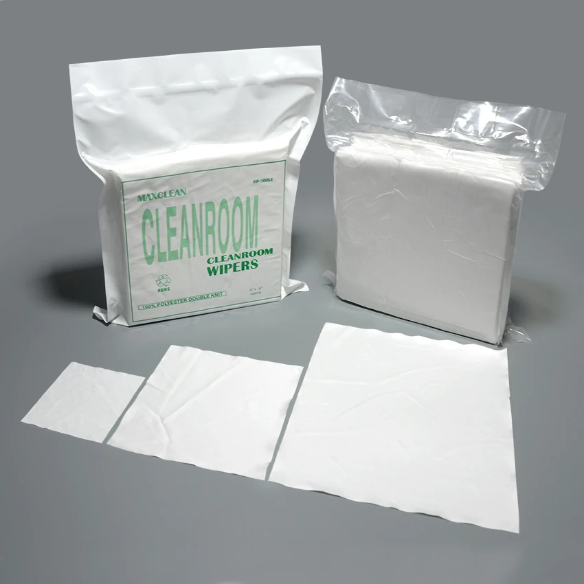 Multiple Uses Dust-Free Cloth 150pcs Industrial 100% Polyester Cleanroom Cleaning Wipers