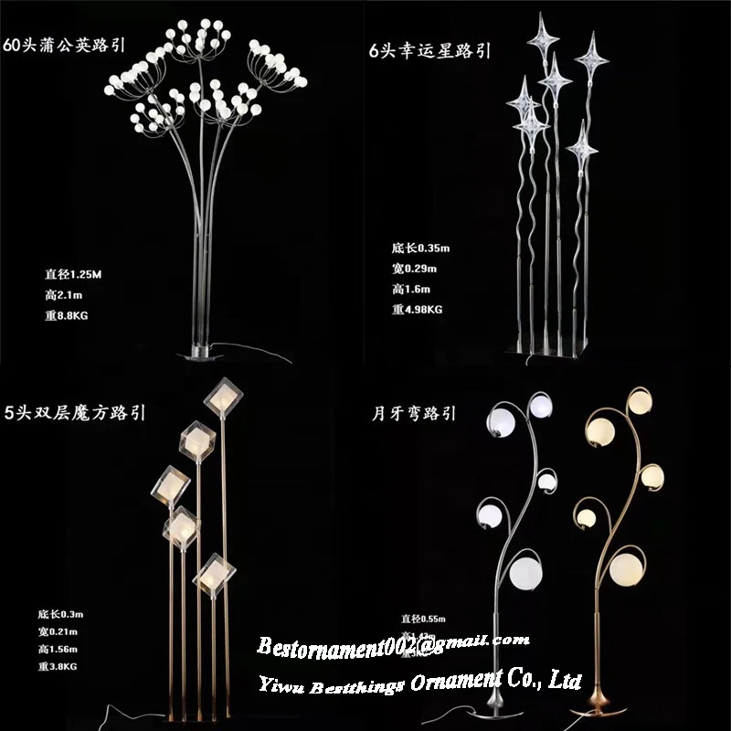 Wholesale Wedding Decoration LED Lighted Centerpiece Wedding Stage Backdrop Decor Light Wedding Lights Stand