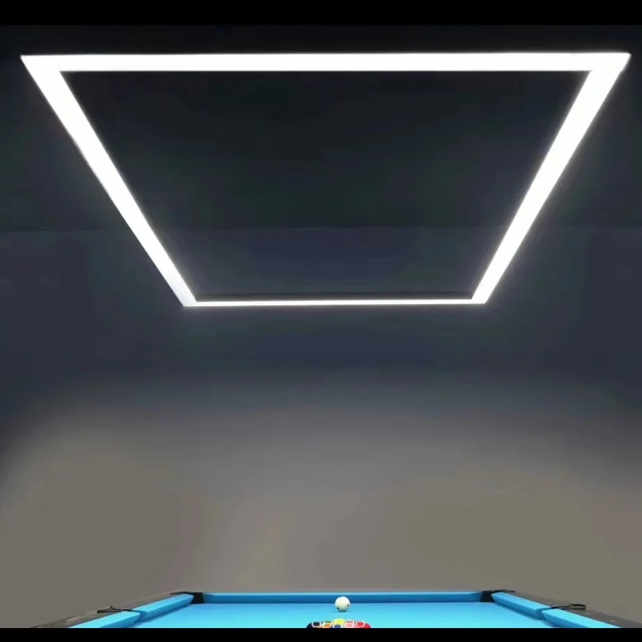 Wholesale Rectangle Suspended Aluminum LED Linear Light for Snooker Billiard Room Hall Table Tennis Chandelier Car Garage
