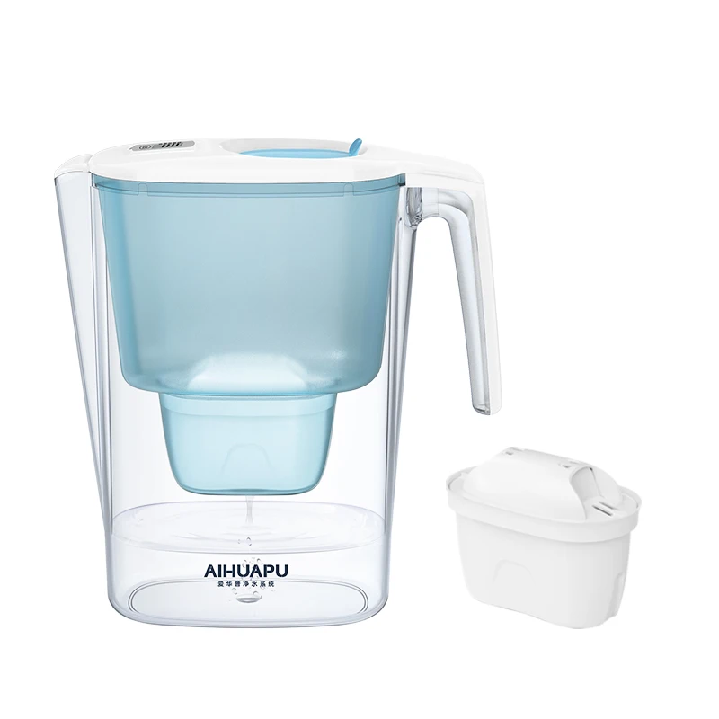 ODM household water filter pitcher filtration jug with activated carbon filter replacement cartridge water filter jug
