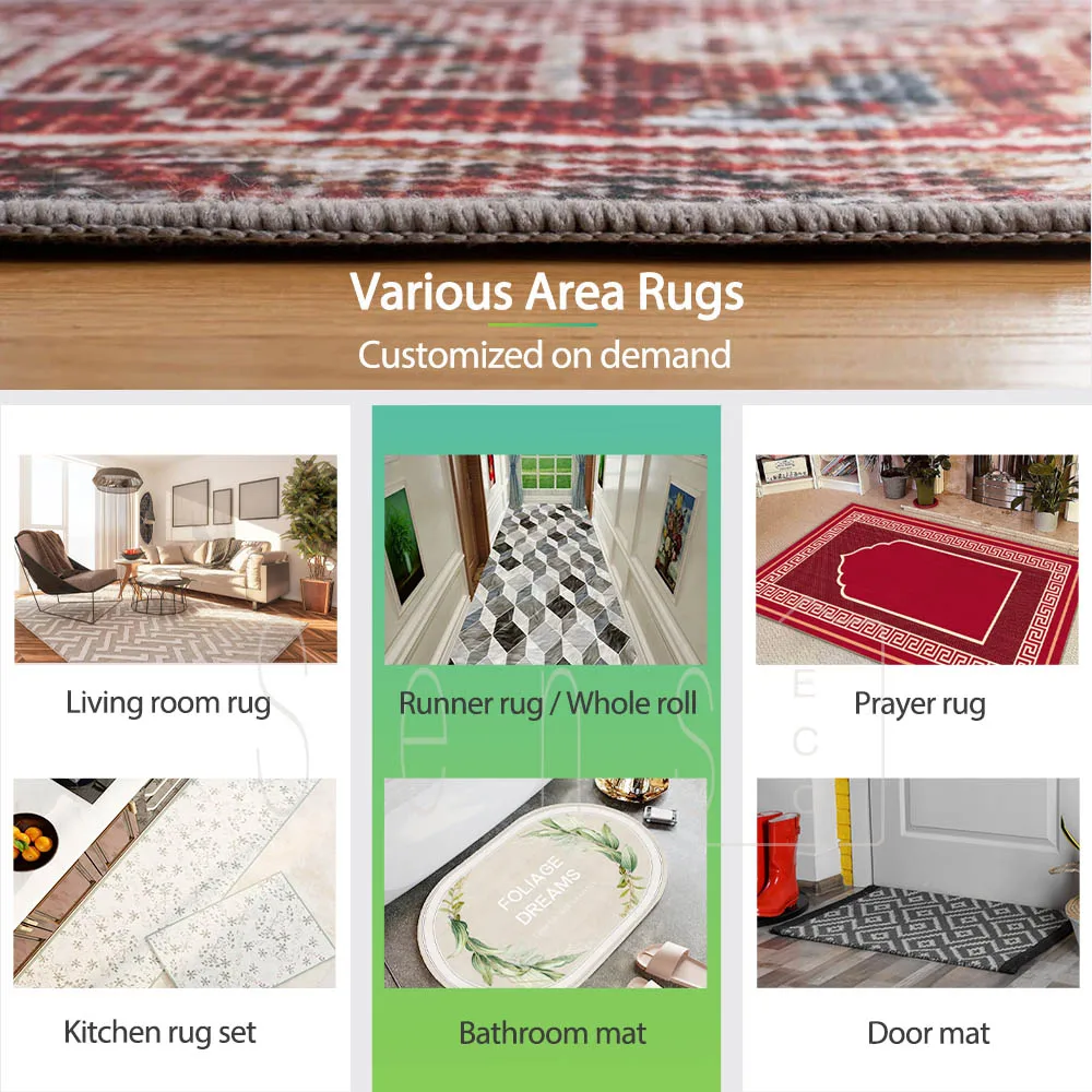 Pattern Printed Machine Washable Custom Rugs Polyester Mats Custom Rugs Modern Carpet Velvet