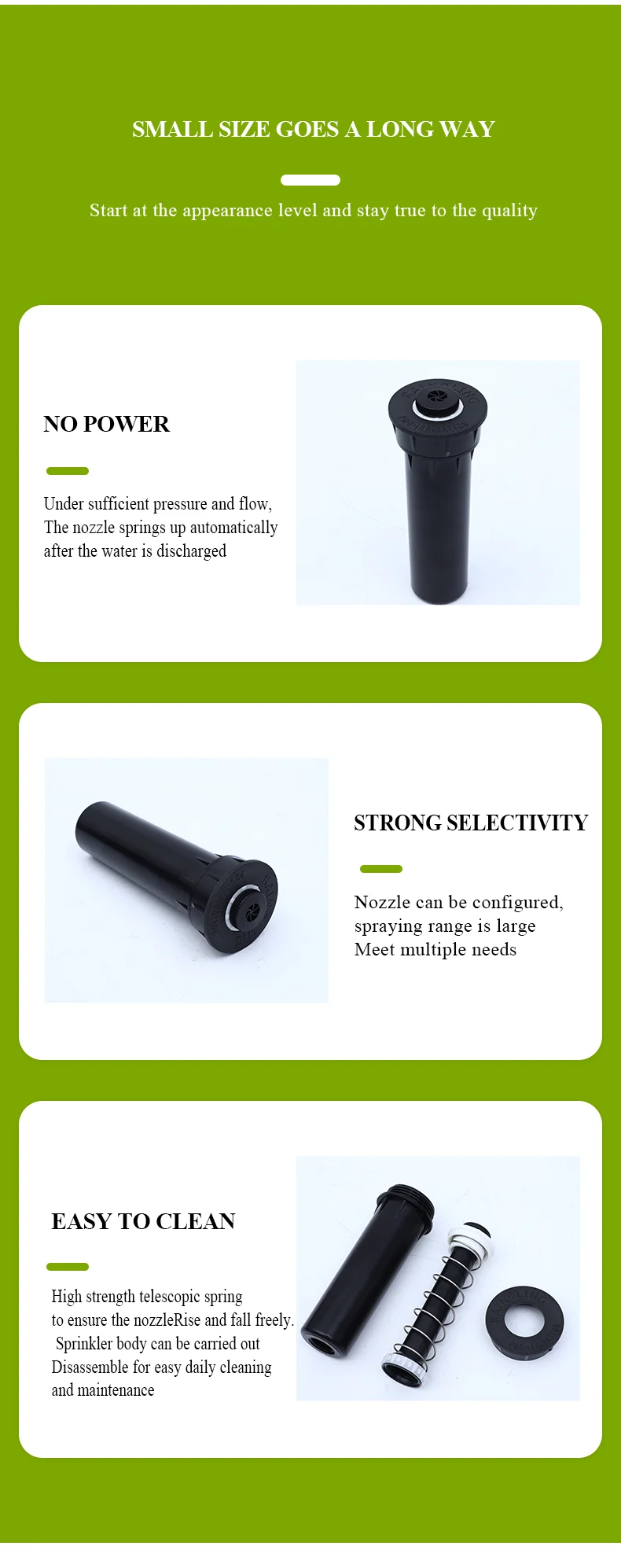 SS-100  Irrigation sprinkler spray nozzles long distance scattering lawn irrigation system for agricultural