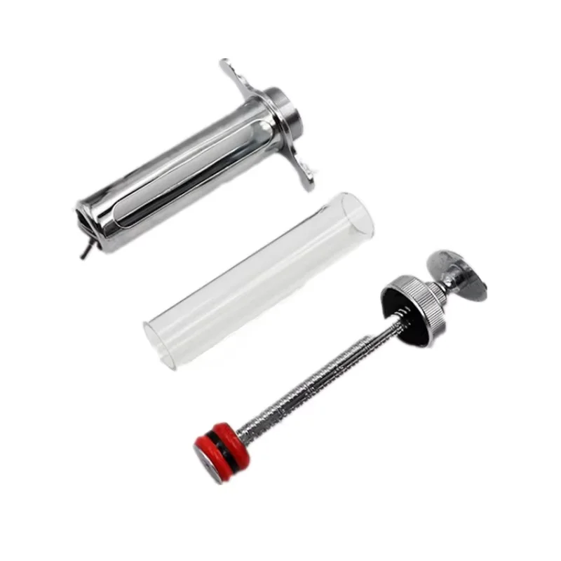 Stainless Steel Syringe 10ml 20ml 30 50ml 100ml Animal Syringes Pet Pig Cow Sheep Metal Livestock Vaccine Syringe Injection