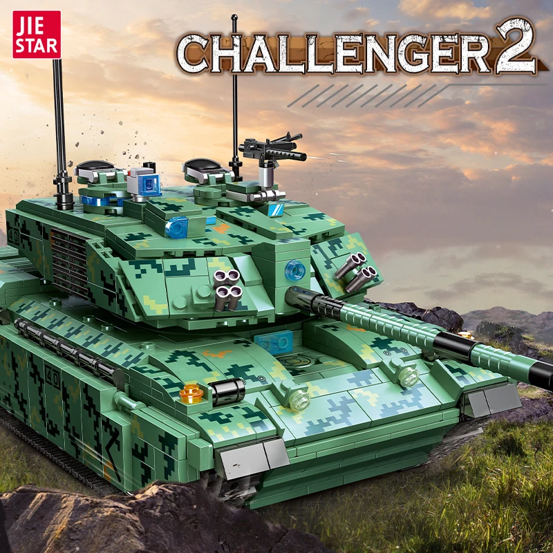 Large 3D Building Block Sets Military camouflage gun vehicle series for Kids Brain Development by Assembling Toys