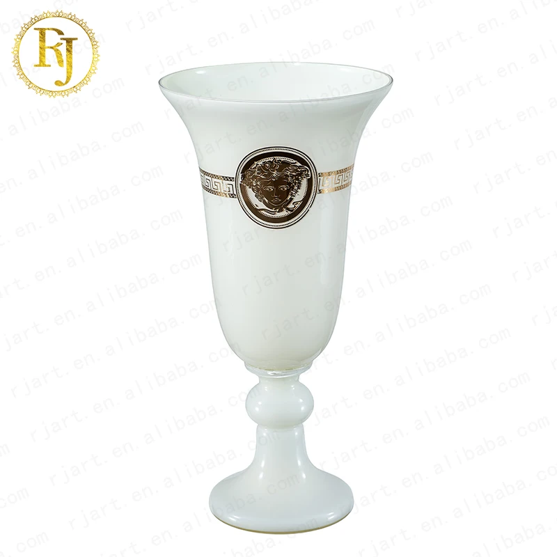Uzbek Kazak European Ceramic & Porcelain Vases Idishlar Glass Gold Pattern Chinni Posuda Decor Vase