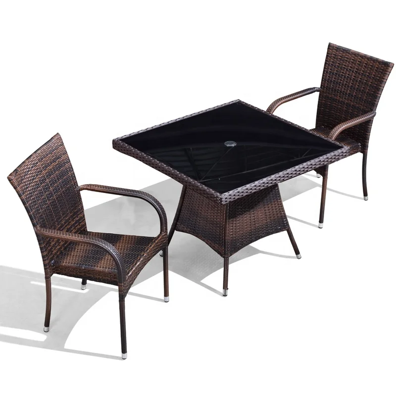 Woven Dining for Outdoor Indoor Garden Patio Poly Rattan Furniture Chair PE Rattan Furniture