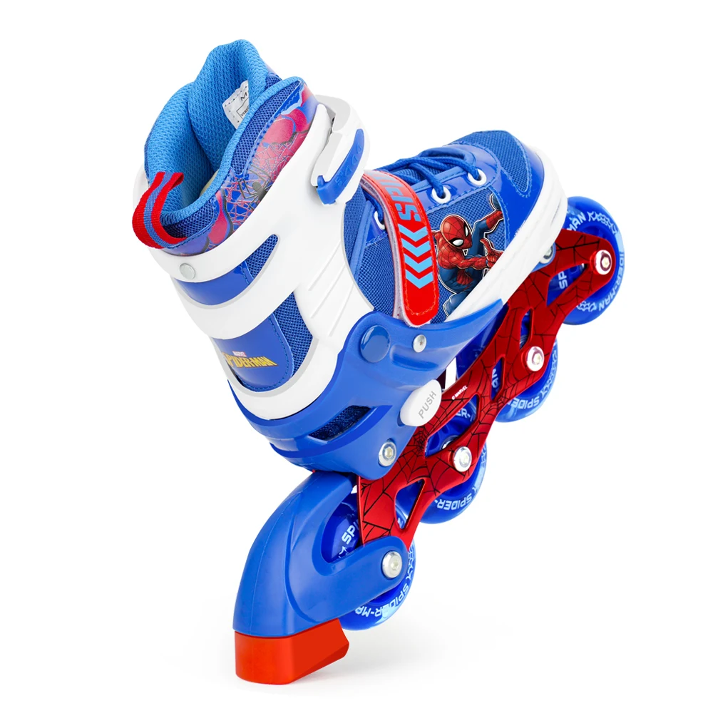 Disney Custom Cartoon Character Children Roller Skate Shoes Wholesale Adjustable Flashing Roller Sketing Shoes For Boy
