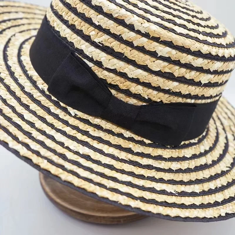 2024 летняя соломенная шляпа в полоску