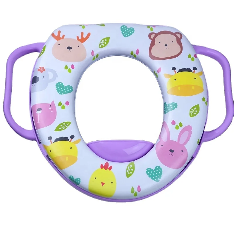 Baby Soft potty seat   pvc printing baby/kids toilet seat soft potty training environmentally friendly materials  potty seat