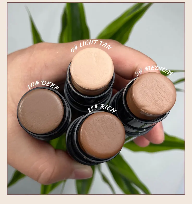 OCHAIN Makeup Cream Contour Bronzer Stick Low Moq Full Coverage Shade Dark Skin Concealer Foundation Stick Private Label