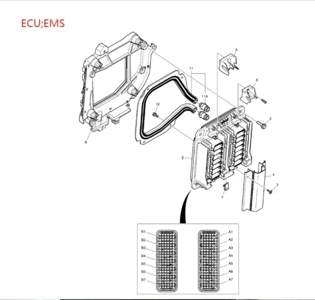 Excavator Part S cania ECU 300618-00035 Develon Doosan Bo Bcat Engine Electronic ECU Control Broad ECM ECU Excavator Spare Parts