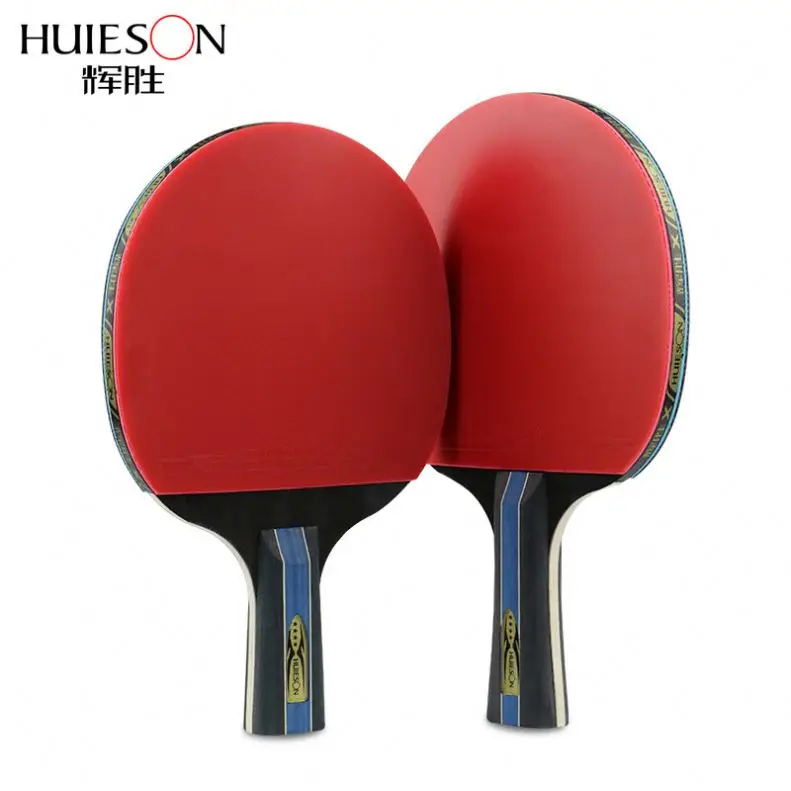 HUIESON OEM Custom Print Logo Pure Wood Professional 4 Stars paddle table tennis Bat Table Tennis Racket