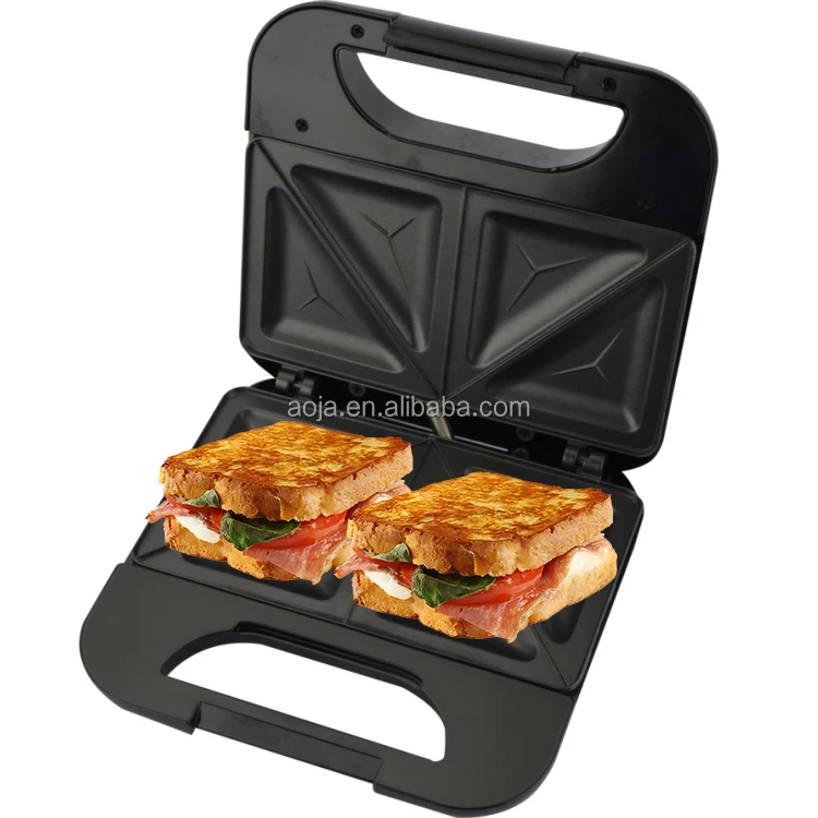 AOJA New 2 slice electric sandwich maker 850W detachable waffle maker BBQ Grill non-stick coating Kitchen Cooking Appliance