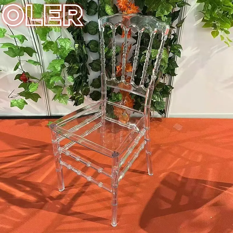 Modern Furniture Polycarbonate Dining Crystal Transparent Plastic Clear Acrylic Ghost Chair with Arms