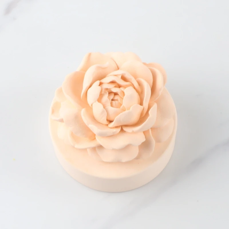 Luxury Home Car Decoration Air Freshener Ceramic Scented Aroma Plaster Porcelain Flower Fragrance Essential Oil Diffuser