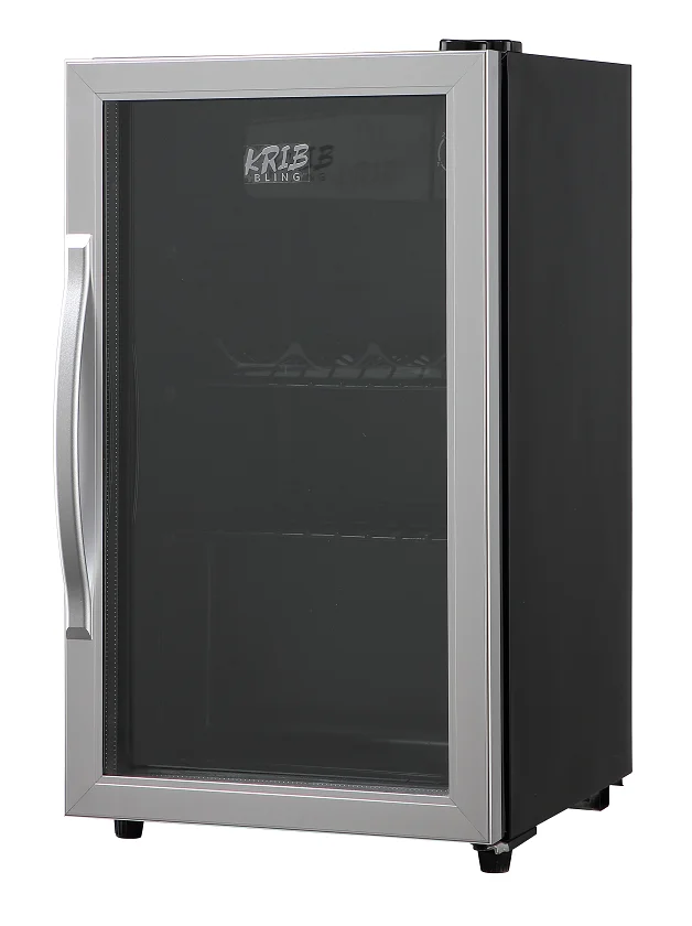 SC-45 extra Handle CB 1% free spare parts single transparent glass door wine cooler with freezer box