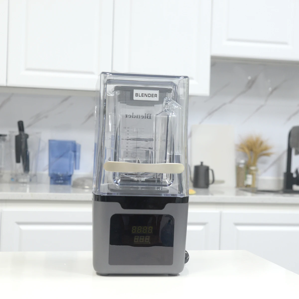 4-in-1 Professional 1800W BPA-Free Commercial Heavy Duty Blender Juicer Ice Fruit Smoothie Maker Plastic Container Household Use