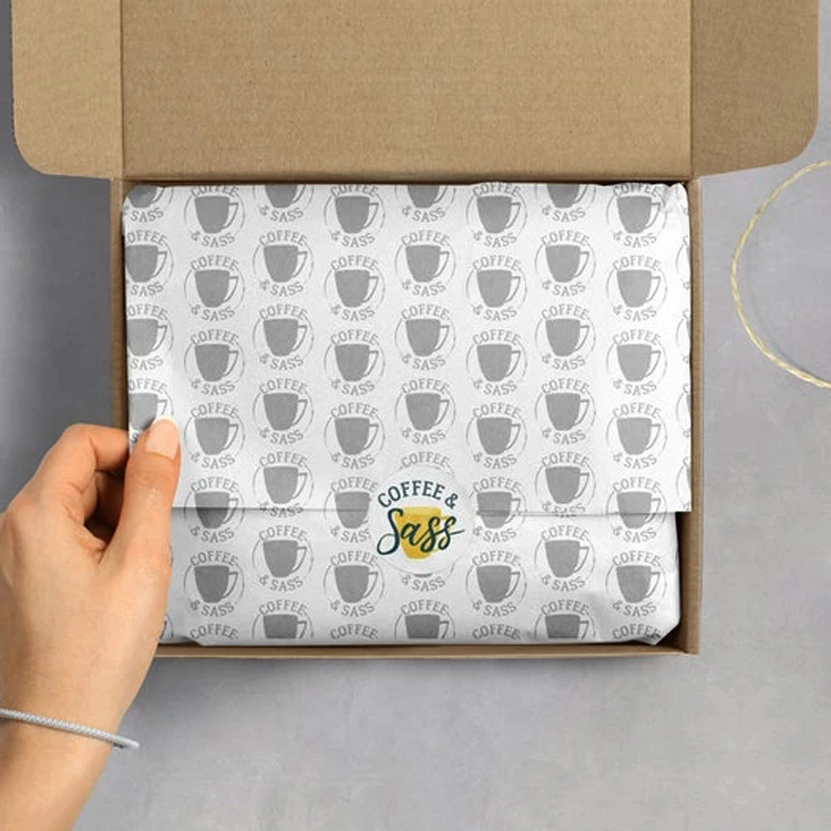 Custom printed flower wrapping paper customized logo gift tissue wrapping paper for packaging Shoes/Garment