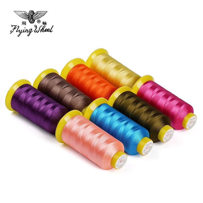 In Stock 4000 Meters Polyester Embroidery Thread Tex27 Ticket120 120D/2 Colorful Sewing Thread