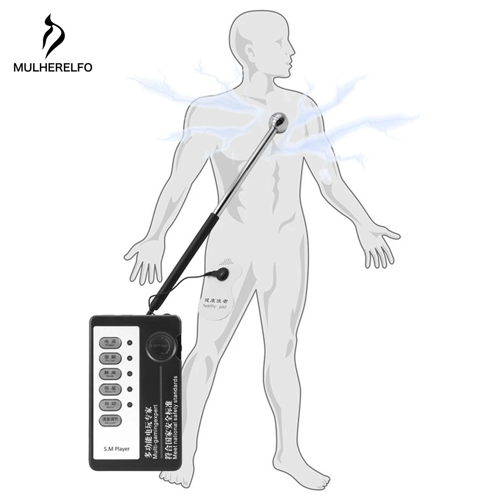 MULHERELFO Electric pulse massage ball Clitoris labia irritation Training slave tools Electric shock SM toy