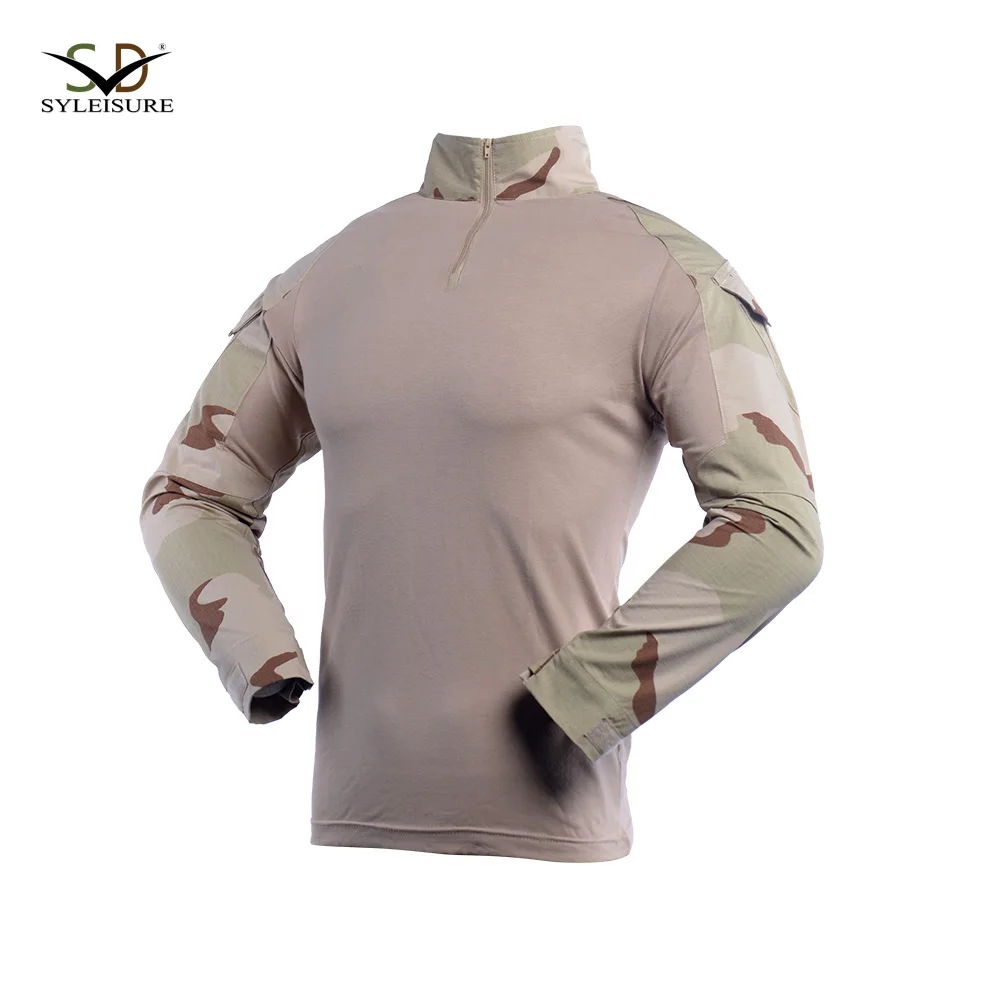 Tri-color desert camouflage G2 FROG tactical suit polyester cotton