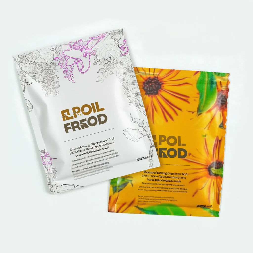 Cosmetic Sample Sachet Cream Lotion and Heat Seal Foil Small 3-Side Seal Mini Mylar Bag Pouch for Packaging