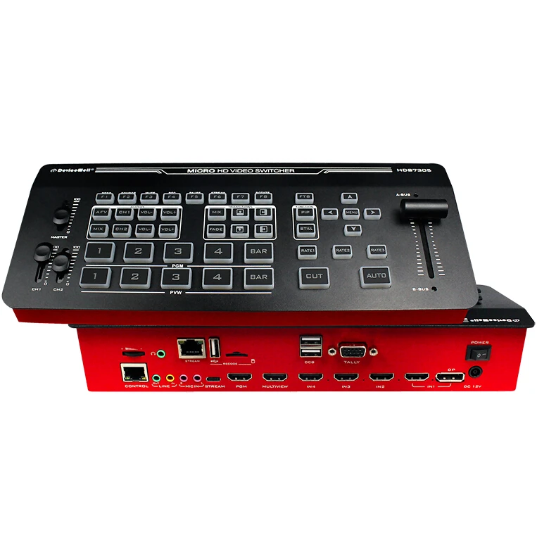 Новый переключатель видеосигнала DeviceWell HDS7305 5-канальный Live Stream PIP с T-bar