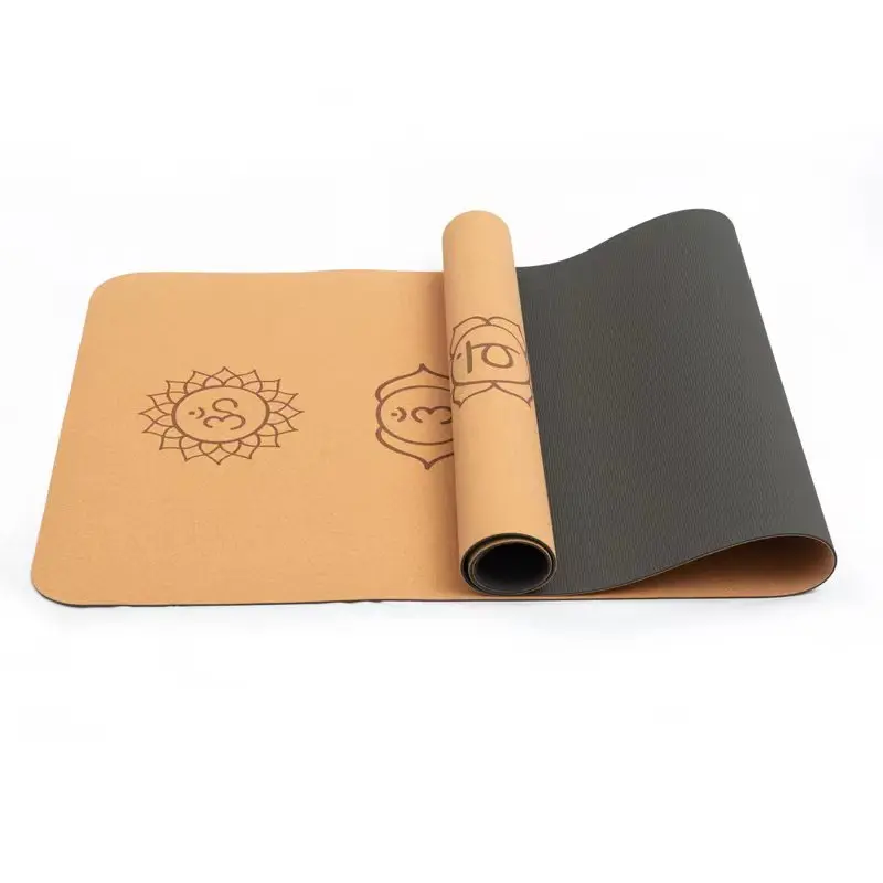 Natural Cork Rubber TPE Yoga Mat Non slip and No Odor Cork Yoga Mat
