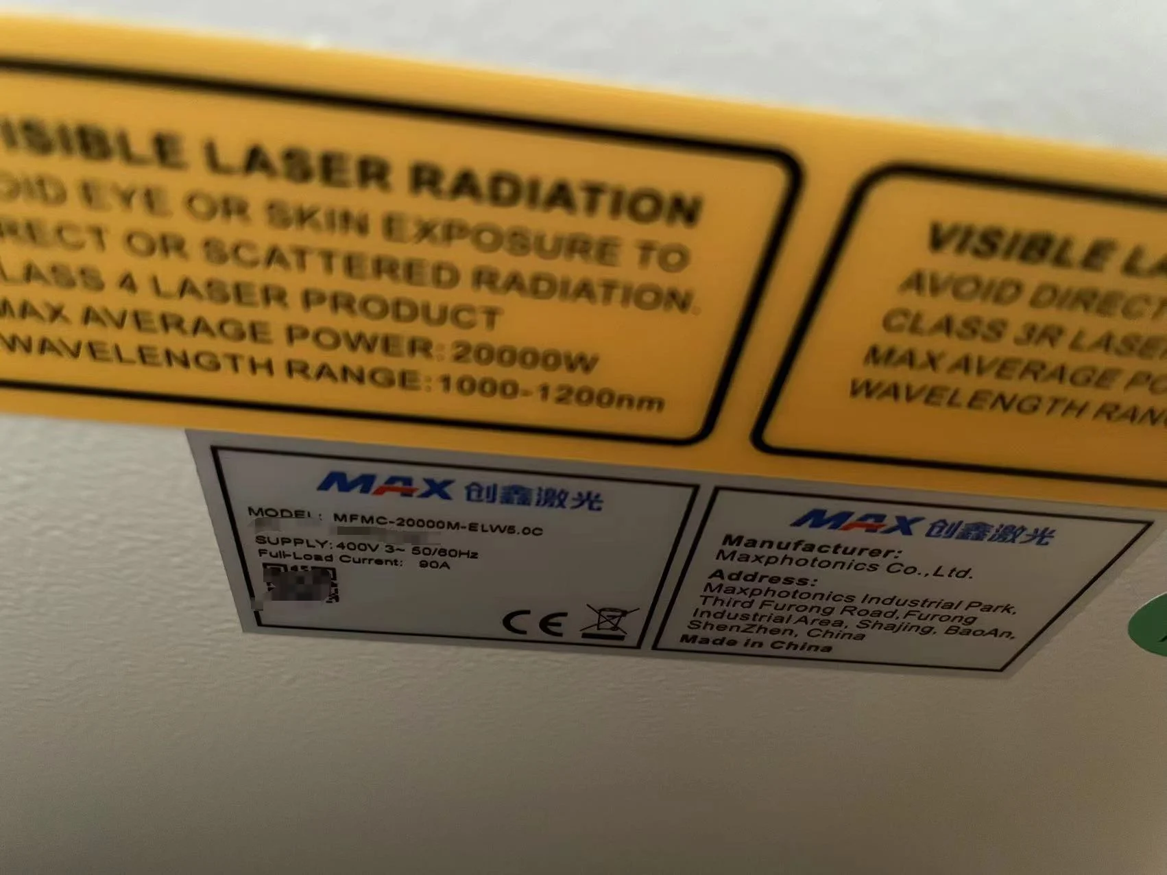 MAX  high power  Fiber Laser  Source 20KW/30KW  Multi mode, welding/cutting FOR  cnc laser parts