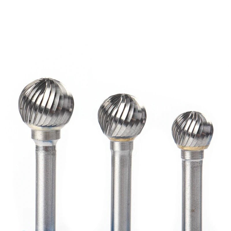 Sphere Burr Head Tungsten Carbide Alloy Rotary File Tool Ball Burrs Die Grinder Abrasive Tool Drill Milling Carving Bit