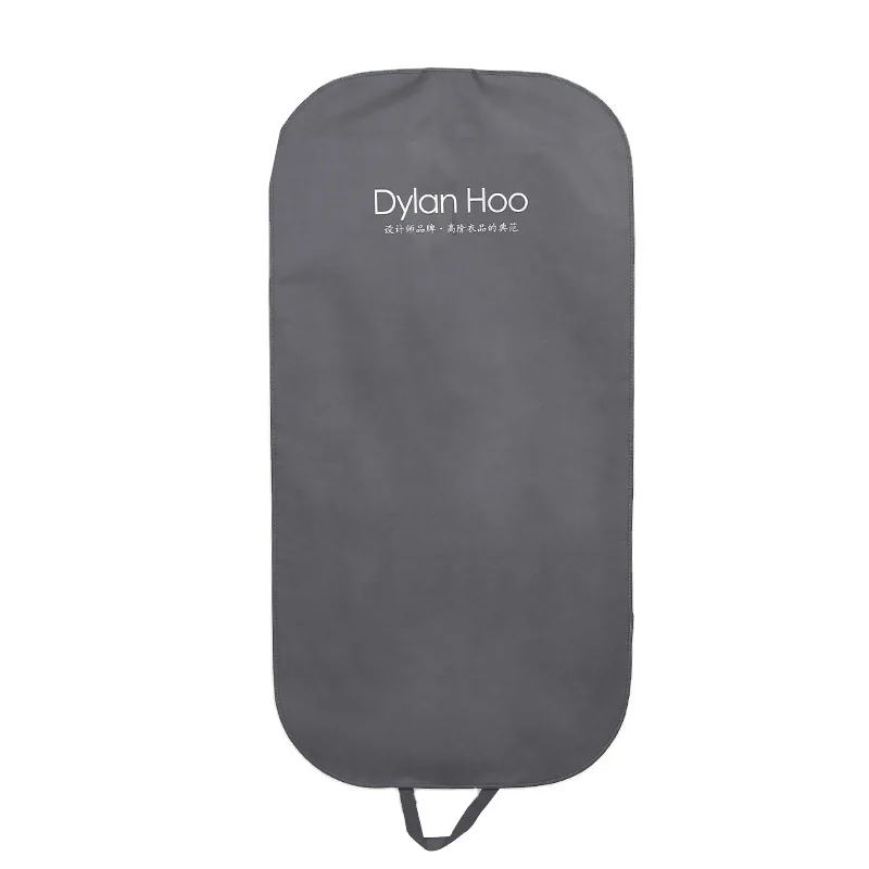 Custom Logo Lightweight Foldable Suit Bag Eco-friendly Non-woven Garment Cover Bag with PVC Transparent Window