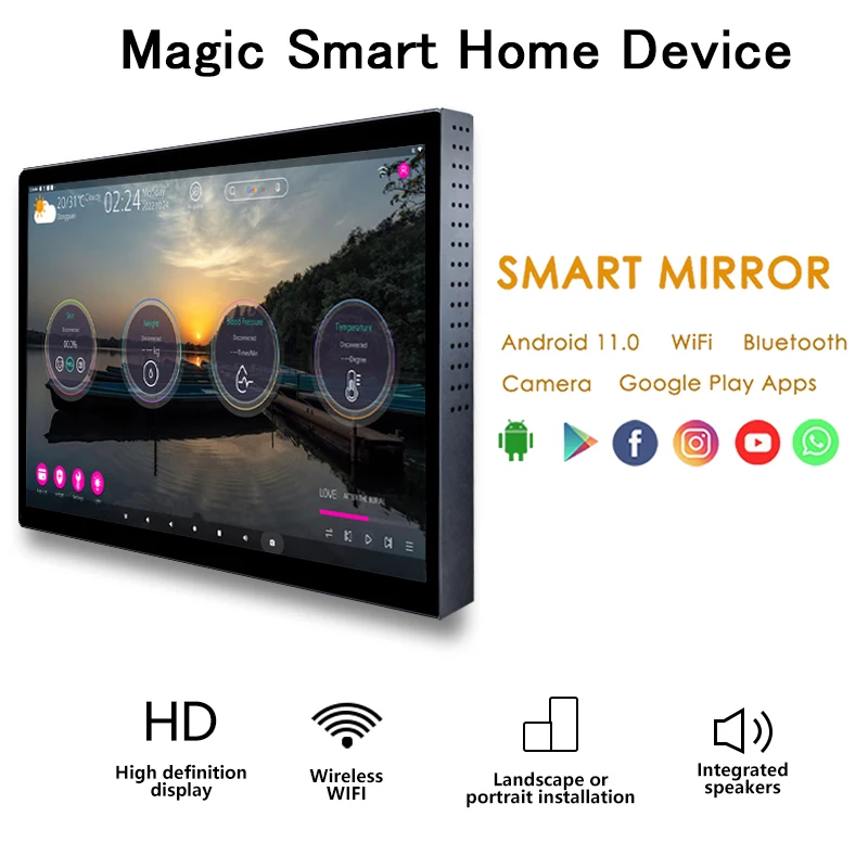 Digital Signage Touch Lcd Screen Android 18.5 Inch Indoor Advertising Monitor With Adjustable Brightness