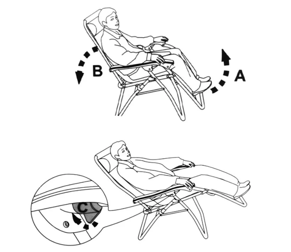 Deluxe Zero Gravity chair outdoor chaise foldable capping chair portable tailgate lounger chair