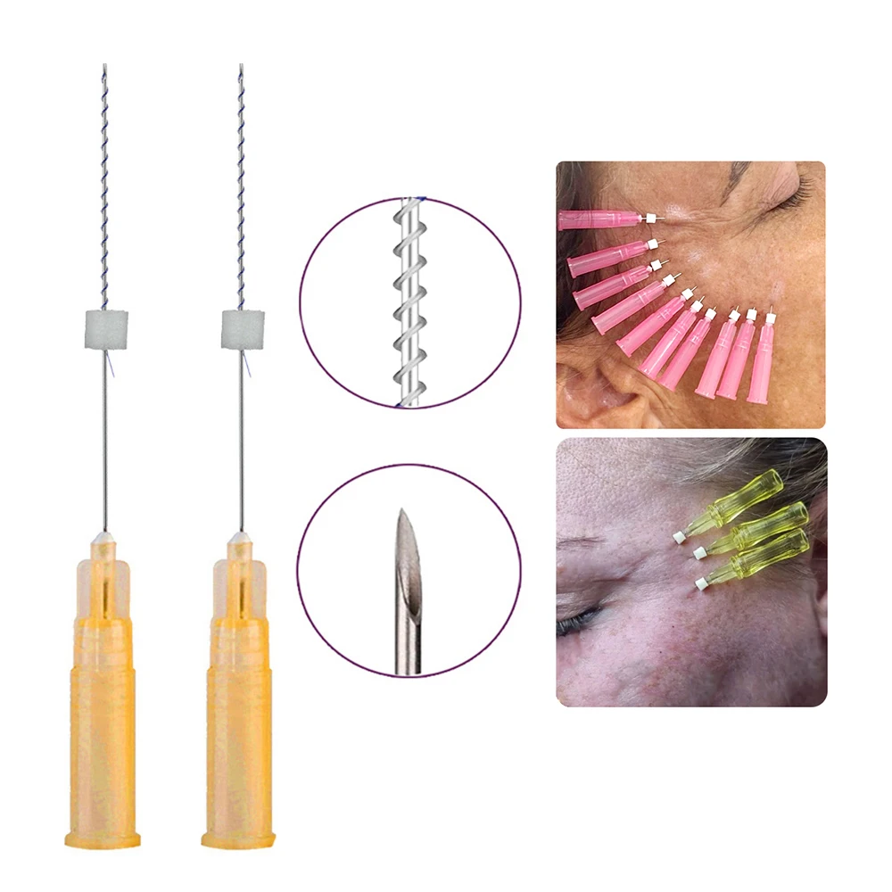 WETAMEI Korea Faden Pcl Thread, Fox Eye Cog 4d 60mm 90mm Double Screw Plla Hilos, Eyebrow Lifting Thread Face Lift Pdo