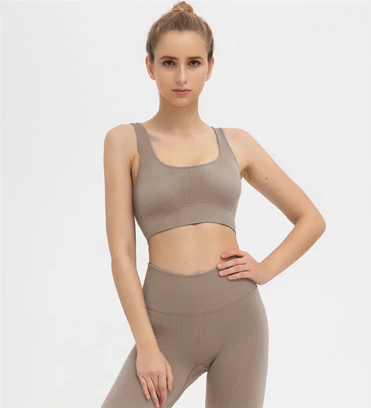 
Sexy New Woman Gym Suit custom Logo Seamless Fitness Nylon Spandex Womens Active Wears Sports Bra Ribbed Yoga Sets Sexy New Woman Gym Suit custom Logo Seamless Fitness Nylon Spandex Womens Active Wears Sports Bra Ribbed Yoga Sets