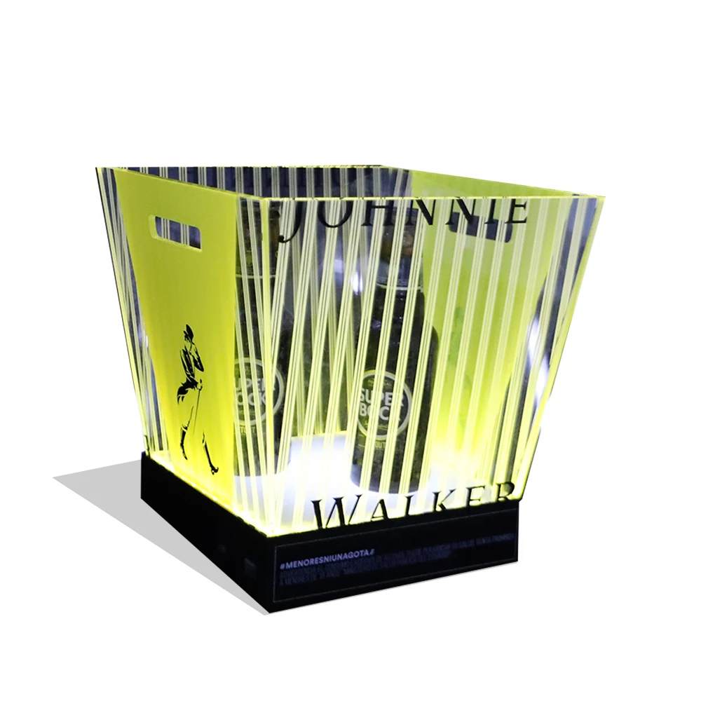 Factory customization ice bucket led ice buckets for parties acrylic ice bucket