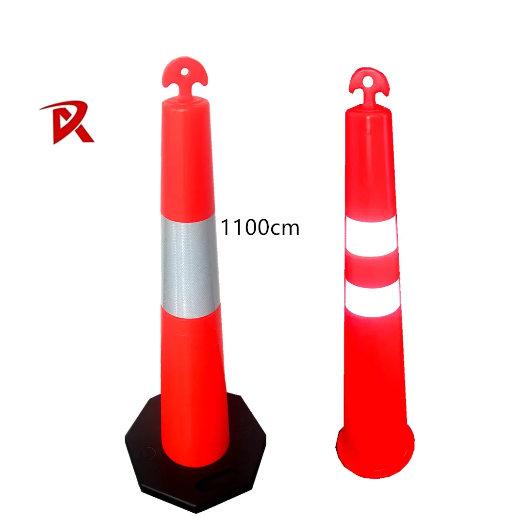 1100mm cone barrier traffic lane diviner separate  Road Safety Delineator Post / Warning bollard traffic controller