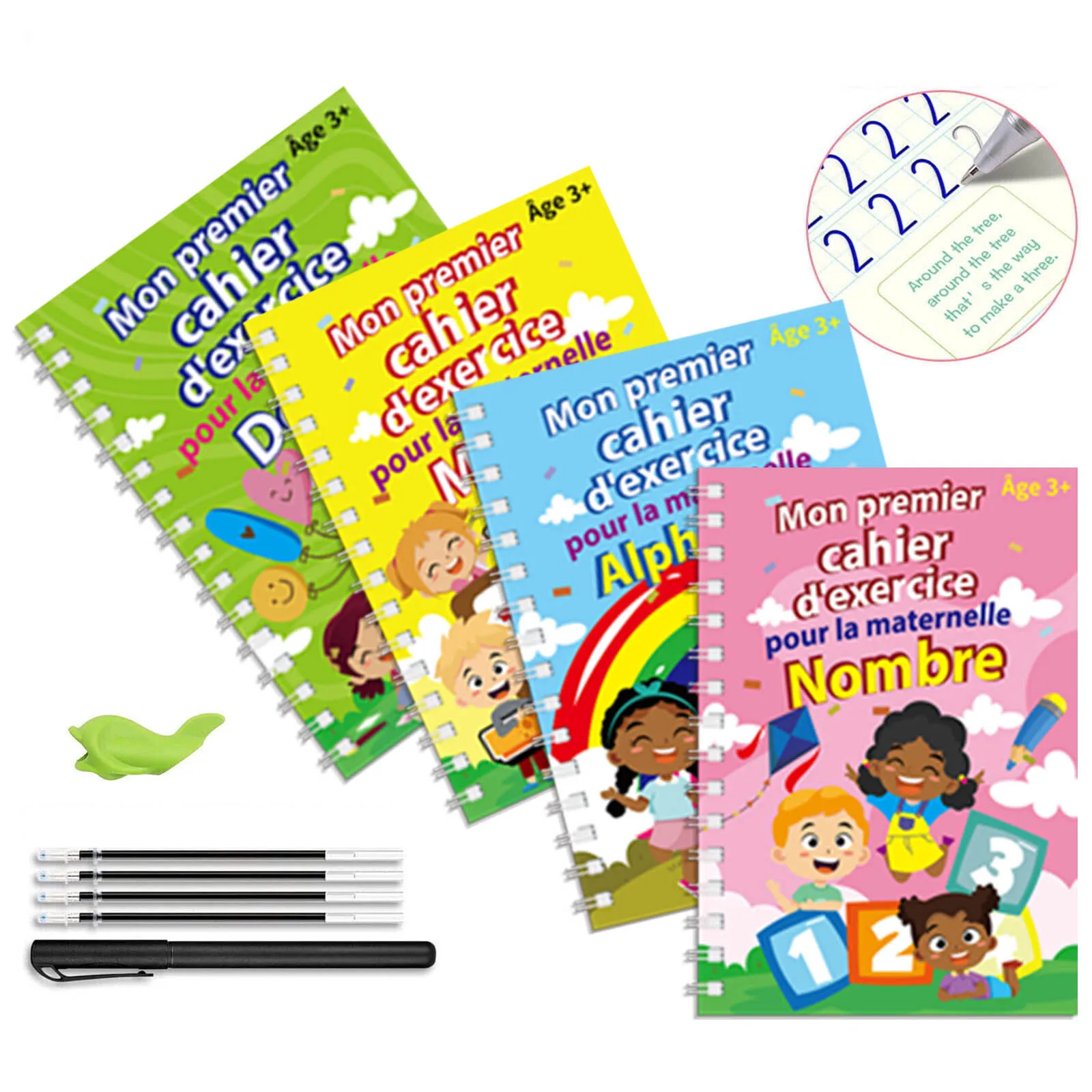 Foshan Eletree Новый многоразовый Enfant apprentitsage французский Groovd Волшебная бороздка для рисования каллиграфической рукописной книги