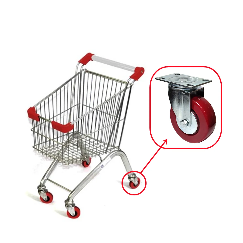 SQ custom caster 75mm 100mm 125mm 3/4/5inch swivel plate Medium duty PVC caster wheels for mobile storage/platform trolley