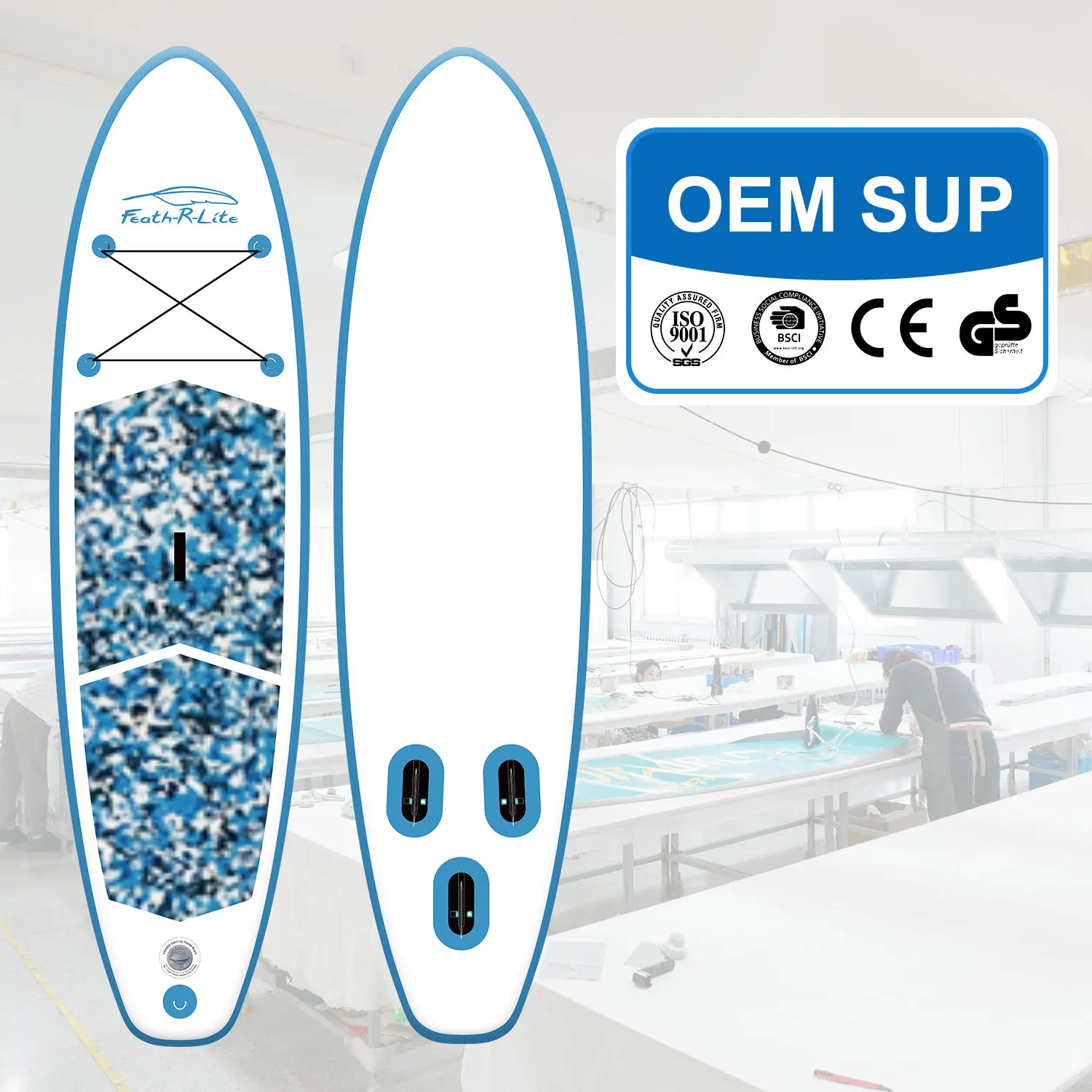 BSCI / CE OEM wholesale custom inflatable standup paddle board surfing sub board sup koi tablas de surf Funwater supboard
