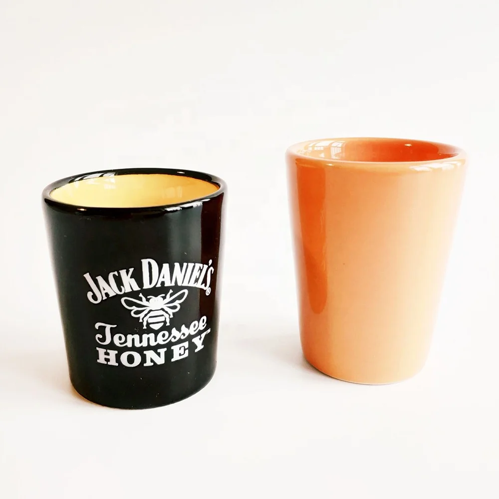 Printing White Blank Shot Wine Cup 30ml/60ml Ceramic Mini Cup With Customized Logo