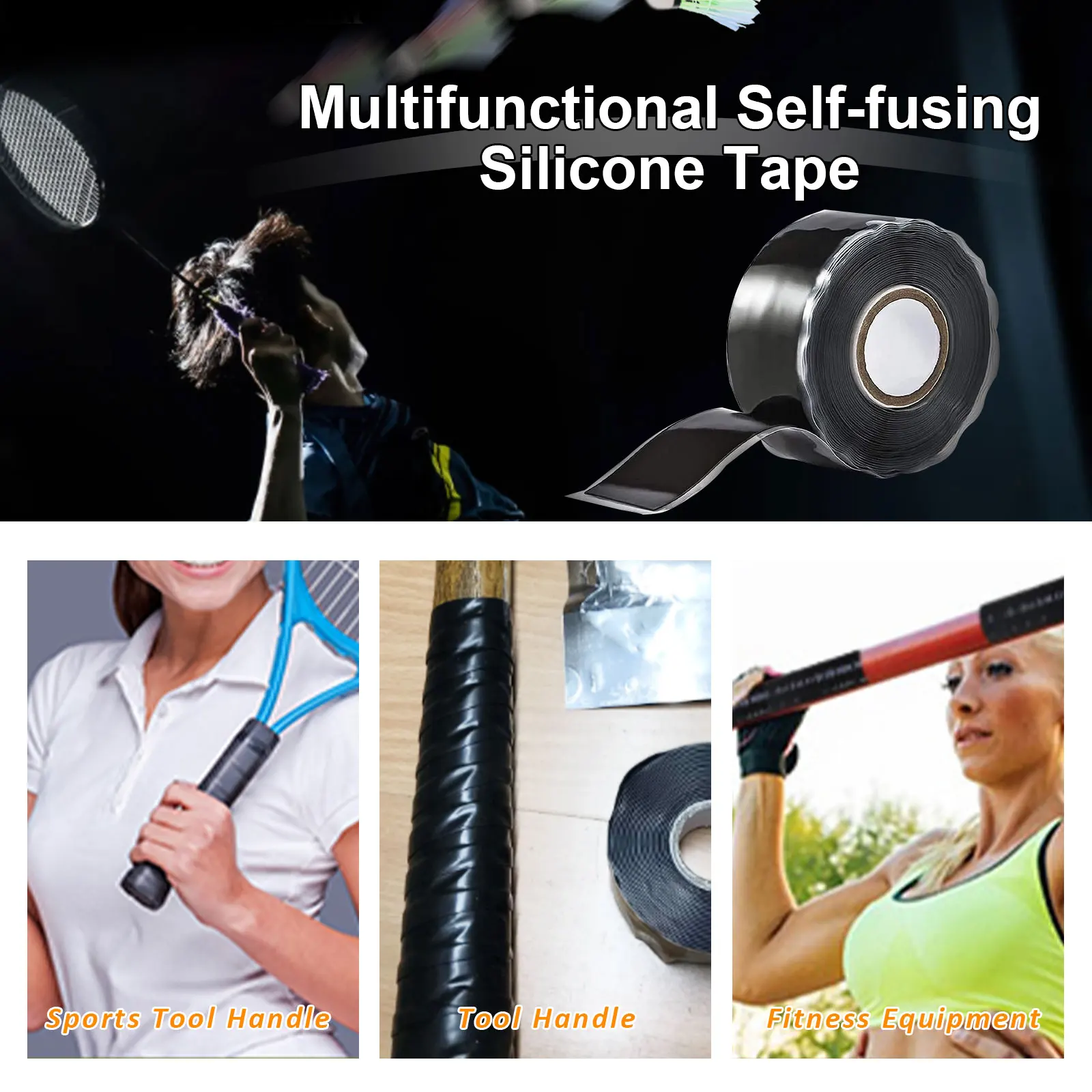 Thick Silicone Rubber Adhesive Tape Self Fusing Silicone Tape Double Sided Safety Masking Tape 