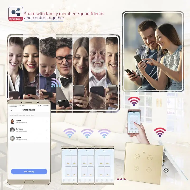 Китайские товары оптовая продажа настенный выключатель Zigbe ЕС умный Wi-Fi переключатель интеллектуальный сенсорный Умный домашний
