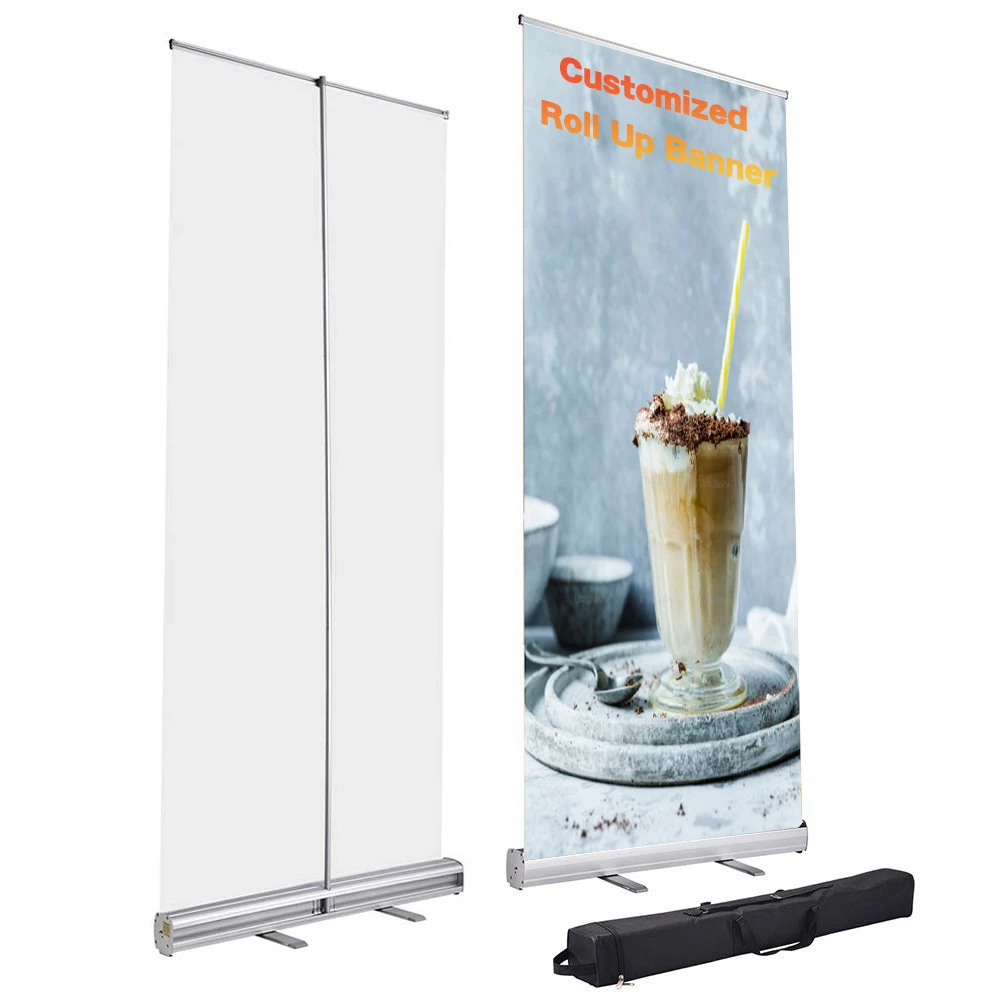 Customized Size Economy Roll Up Banner Stand with Printed Logo for Trade Show Equipment